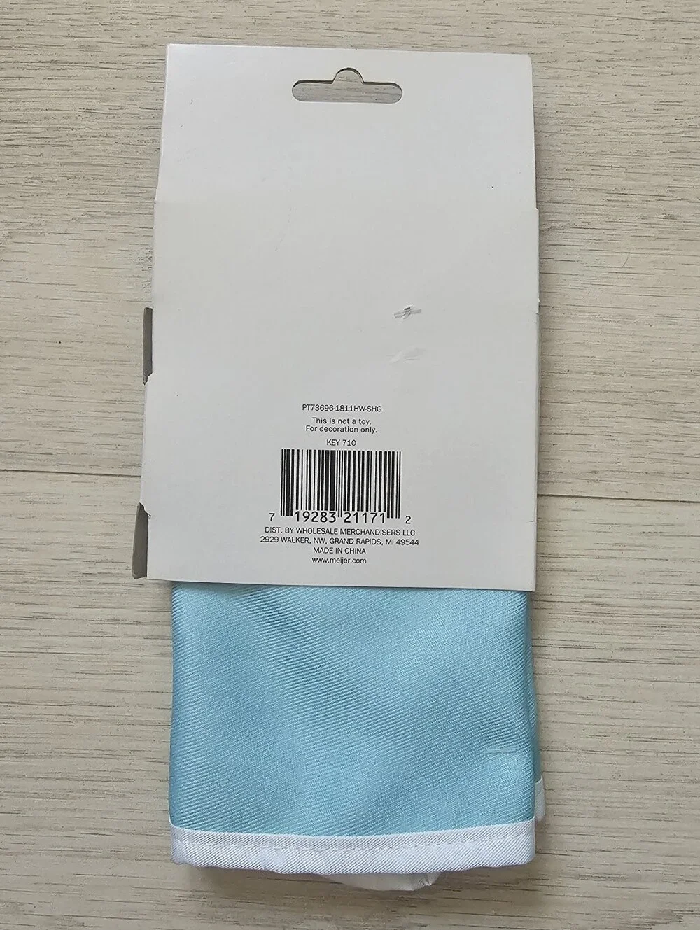 Monogram 'S' Aqua Basket Liner